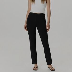 Quince Ultra-Stretch Ponte Straight Leg Pants black size small